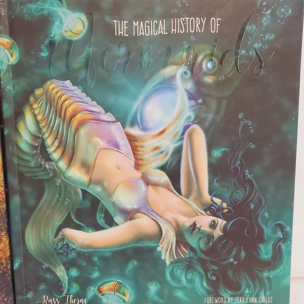 Set of 2 The Magical History of Mermaids and Unicorns By Russ Thorne Foreword